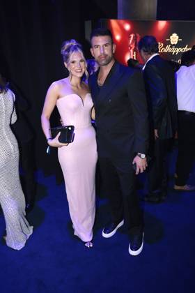 Jessie Noe Scheuermann und Jay Khan bei der Aftershow Party bei der Verleihung von Die Goldene Henne am 12.09.2025 in Leipzig Goldene Henne 2025 Verleihung in Leipzig