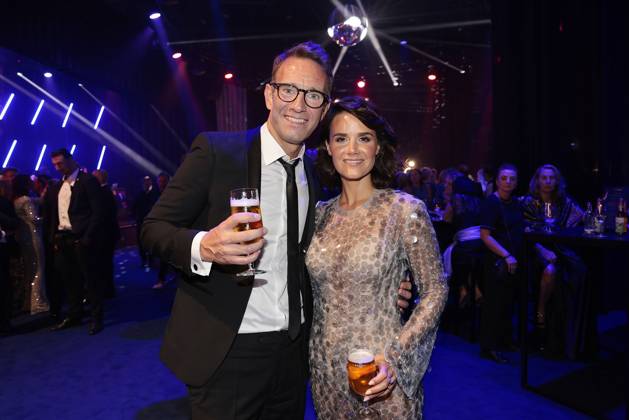 Peter Imhof und Yara Hoffmani bei der Aftershow Party bei der Verleihung von Die Goldene Henne am 12.09.2025 in Leipzig Goldene Henne 2025 Verleihung in Leipzig