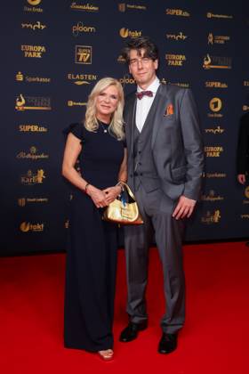 Award - Goldene Henne 2025 - Lorena Hein und Karsten Freund bei der Goldenen Henne 2025 in der Messe Leipzig am 12.09.2025. Copyright: xEventpressxKochanx