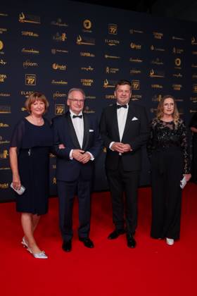 Award - Goldene Henne 2025 - Gabriele Haseloff, Reiner Haseloff und Sven Schulze bei der Goldenen Henne 2025 in der Messe Leipzig am 12.09.2025. Copyright: xEventpressxKochanx