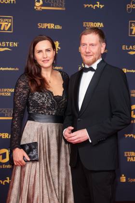 Award - Goldene Henne 2025 - Annett Hofmann und Michael Kretschmer bei der Goldenen Henne 2025 in der Messe Leipzig am 12.09.2025. Copyright: xEventpressxKochanx