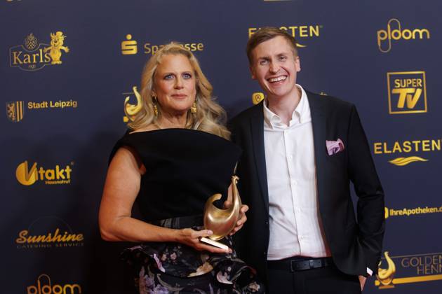 Award - Goldene Henne 2025 - Barbara Schöneberger und Till Reiners bei der Goldenen Henne 2025 in der Messe Leipzig am 12.09.2025. Copyright: xEventpressxKochanx