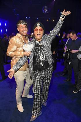 abb Marcell Damaschke und Julian F. M. Stoeckel zu Gast auf der Aftershow Party bei der Verleihung der Goldenen Henne 2025 in der Messe Leipzig am 12.09.2025