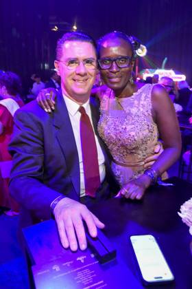 abb Andre Hermlin und Joyce Hermlin zu Gast auf der Aftershow Party bei der Verleihung der Goldenen Henne 2025 in der Messe Leipzig am 12.09.2025