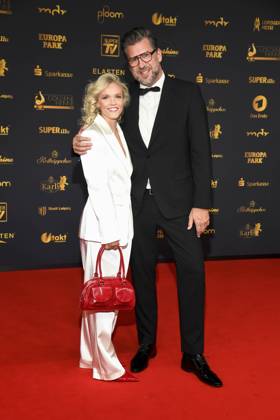 abb Sue Rosenblatt und Andre Stade zu Gast auf dem roten Teppich bei der Verleihung der Goldenen Henne 2025 in der Messe Leipzig am 12.09.2025
