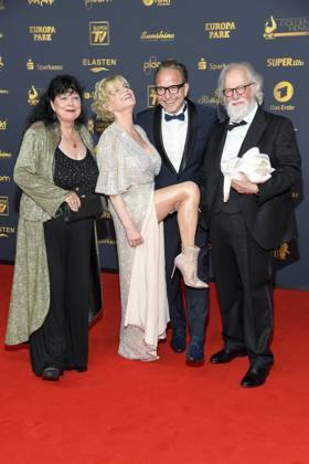 abb Heike Koefer, Anne Kasprik, Oliver Dunck und Oren Schmuckler zu Gast auf dem roten Teppich bei der Verleihung der Goldenen Henne 2025 in der Messe Leipzig am 12.09.2025