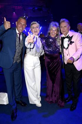 Andreas Schulz, Linda Feller, Manuela Hebestreit und Hans-Jürgen Beyer bei der 31. Verleihung der Goldenen Henne 2025 in der Leipziger Messe. Leipzig, 12.09.2025