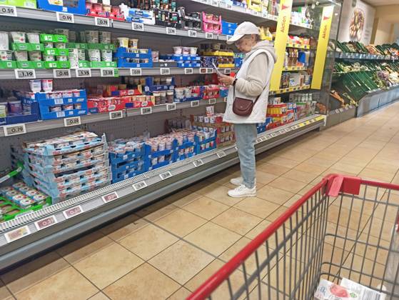 Netto-Einkauf zu Zeiten von Inflation und Konjunktur. Netto-Einkauf in einem Supermarkt oder Discounter