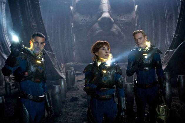 Archival Movie Set Stills June 15, 2012 - No Merchandising. Editorial Use Only. No Book Cover Usage....Logan Marshall-Green, Noomi Rapace, Michael Fassbender..Prometheus - 2012. Copyright: xEntertainmentxPicturesx