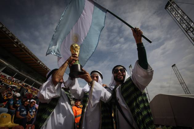 Argentina v France: Final - FIFA World Cup Qatar 2022 BOGOTA, COLOMBIA - DECEMBER 18: Fans supporting Argentina, and France gather to follow the FIFA World Cup 2022 Final at Nemesio Camacho El Campin Stadium in Bogota, Colombia on December 18, 2022. Colombia World. Editorial use only. Please get in touch for any other usage. Copyright: x2025xAnadoluxJuanchoxTorresx