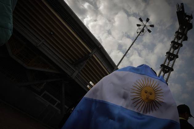 Argentina v France: Final - FIFA World Cup Qatar 2022 BOGOTA, COLOMBIA - DECEMBER 18: Fans supporting Argentina, and France gather to follow the FIFA World Cup 2022 Final at Nemesio Camacho El Campin Stadium in Bogota, Colombia on December 18, 2022. Colombia World. Editorial use only. Please get in touch for any other usage. Copyright: x2025xAnadoluxJuanchoxTorresx