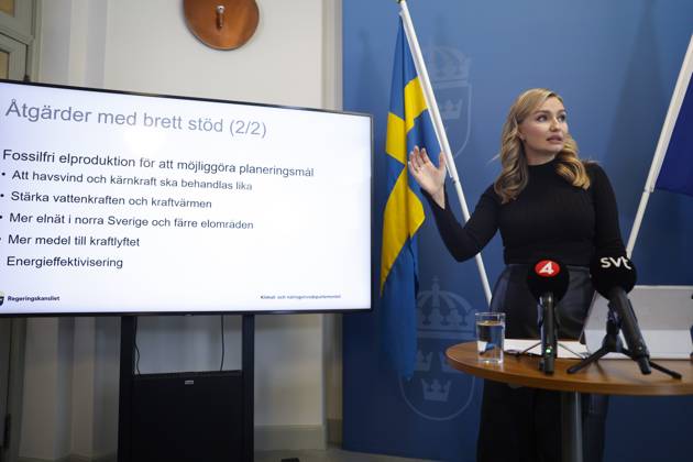 STOCKHOLM, SWEDEN 20250918 Minister of Energy and Business Affairs Ebba Busch KD , comments on the state of the energy talks, on Thursday STOCKHOLM SWEDEN x12038x Copyright: xNicklasxThegerström TTx EBBA BUSCH OM ENERGISAMTALEN D5xhkGrL5JI