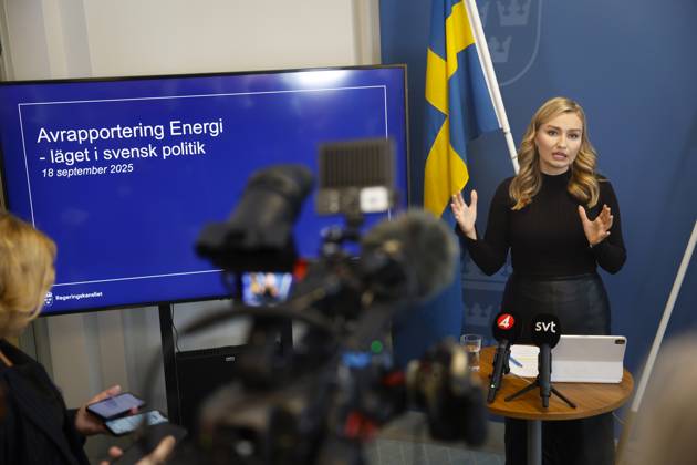 STOCKHOLM, SWEDEN 20250918 Minister of Energy and Business Affairs Ebba Busch KD , comments on the state of the energy talks, on Thursday STOCKHOLM SWEDEN x12038x Copyright: xNicklasxThegerström TTx EBBA BUSCH OM ENERGISAMTALEN 1ZG2WlMqma4