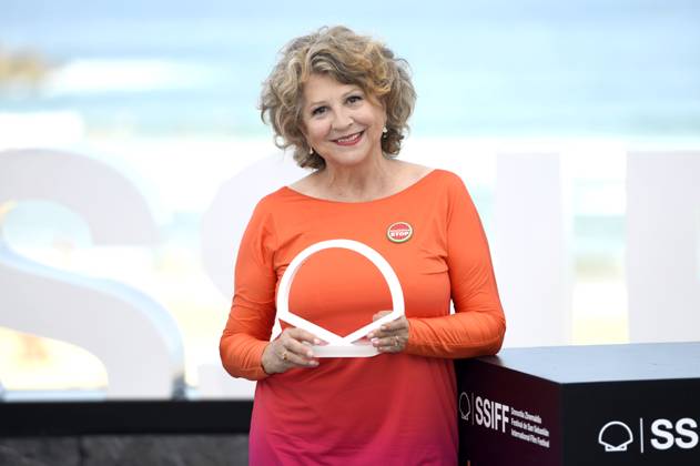 Esther Garcia beim Photocall zur Verleihung des Donostia Award auf dem 73. Internationalen Filmfestival San Sebastian Festival Internacional de Cine de San Sebastian auf der Kursaal Terasse. San Sebastian, 19.09.2025