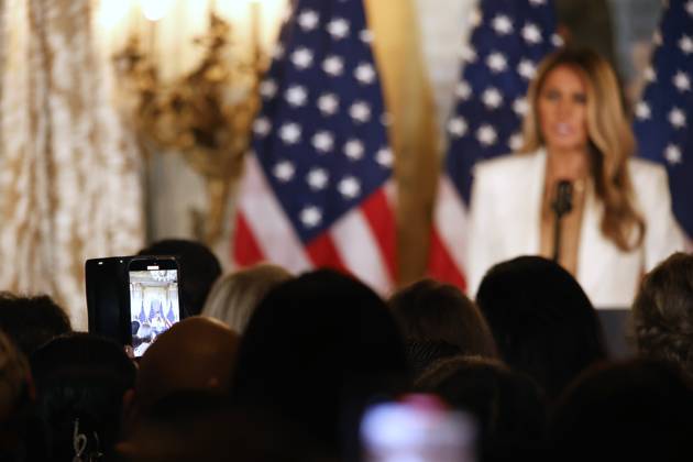 First Lady Melania Trump speaks during an event tittle Forms Fostering the Future Together: A Global Coalition First Lady of the United States Melania Trump speaks during an event titled Ways to Foster the Future Together: A Global Coalition at the Plaza Hotel in Manhattan, United States, on September 23, 2025. The event takes place in parallel with the United Nations General Assembly in New York, United States, on September 23, 2025. NEW YORK United States Copyright: xDeccioxSerranox originalFilename: serrano-notitle250923_npC23