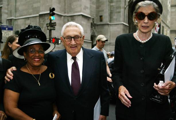 Beverly Thompson, Henry Kissinger, Nancy Kissinger The funeral of Brooke Astor at St. Thomas Church in Manhattan. The philanthropist and high-society fixture died Monday (13Aug07) of pneumonia at 105 and is to be buried in a cemetery in Sleepy Hollow, near her estate overlooking the Hudson River., New York City, United States HRC WENN 5003763.jpg