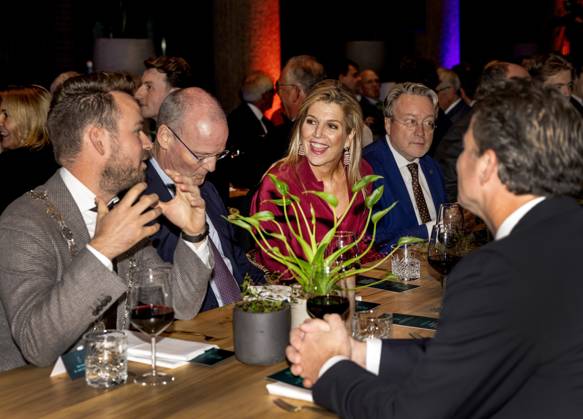 breda, The Netherlands, 2025-10-08 17:48:52 BREDA, October 8, 2025. Queen Maxima attends the winners dinner of the King Willem I Prize in Breda. The evening is traditionally organized by the King Willem I Foundation together with the winners of the last edition and marks the start of registration for the biennial business awards. PHOTO: NLBeeld Patrick van Emst Credit: NL Beeld Patrick van Emst  Copyright: xx x