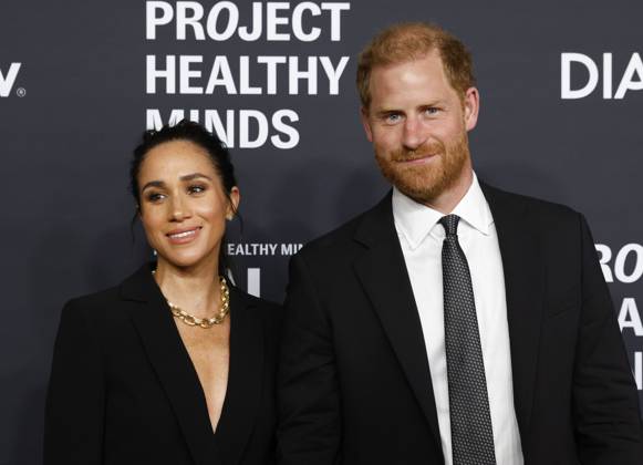 Co-Founders of The Archewell Foundation and Project Healthy Minds Humanitarians of the Year Award recipients Prince Harry and Meghan, Duke and Duchess of Sussex, arrive on the red carpet at the third annual World Mental Health Day Gala on Thursday, October 9, 2025 at Spring Studios in New York City.  NYP20251009123 JOHNxANGELILLO