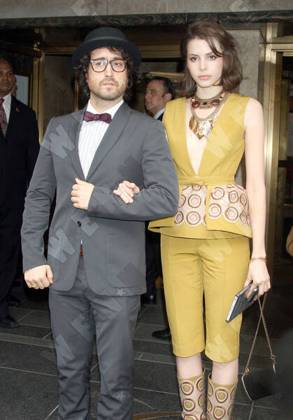 Socialite Sean Lennon with girlfriend Kemp Muhl, out for a night on the town, New York City, United States WENN 5472200.jpg