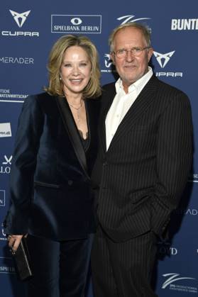 Ann-Kathrin Kramer und Harald Krassnitzer bei der Verleihung des Deutschen Schauspielpreises 2025 im Hotel Pullman Berlin Schweizerhof. Berlin, 09.10.2025
