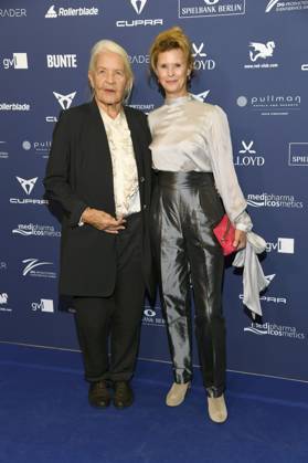Hildegard Schmahl und Leslie Malton bei der Verleihung des Deutschen Schauspielpreises 2025 im Hotel Pullman Berlin Schweizerhof. Berlin, 09.10.2025
