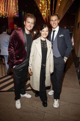 Johannes Heinrichs, Nadja Jo Klapper und Lukas Sauer bei der Verleihung des Deutschen Schauspielpreises 2025 im Hotel Pullman Berlin Schweizerhof. Berlin, 09.10.2025