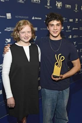 Luise von Stein und Carlo Krammling bei der Verleihung des Deutschen Schauspielpreises 2025 im Hotel Pullman Berlin Schweizerhof. Berlin, 09.10.2025