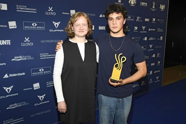Luise von Stein und Carlo Krammling bei der Verleihung des Deutschen Schauspielpreises 2025 im Hotel Pullman Berlin Schweizerhof. Berlin, 09.10.2025