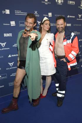 Hans-Werner Meyer, Nadine Heidenreich und Christian Senger bei der Verleihung des Deutschen Schauspielpreises 2025 im Hotel Pullman Berlin Schweizerhof. Berlin, 09.10.2025