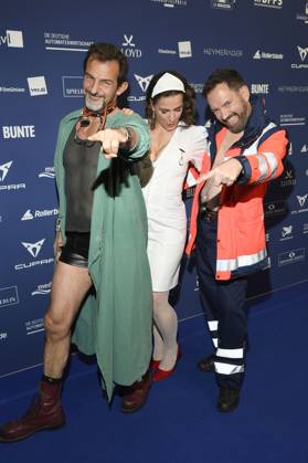 Hans-Werner Meyer, Nadine Heidenreich und Christian Senger bei der Verleihung des Deutschen Schauspielpreises 2025 im Hotel Pullman Berlin Schweizerhof. Berlin, 09.10.2025