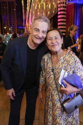 Heinrich Schafmeister mit Ehefrau Jutta Schafmeister bei der Verleihung des Deutschen Schauspielpreises 2025 im Hotel Pullman Berlin Schweizerhof. Berlin, 09.10.2025