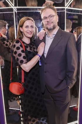 Ulrike Frank mit Ehemann Marc Schubring bei der Verleihung des Deutschen Schauspielpreises 2025 im Hotel Pullman Berlin Schweizerhof. Berlin, 09.10.2025