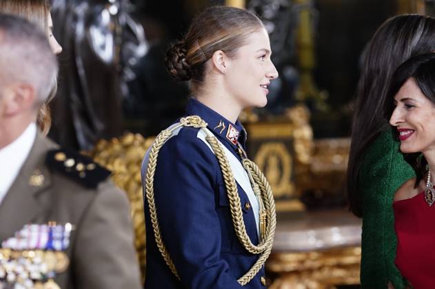 The King and Queen, the Princess of Asturias and the Infanta Sofia preside over a reception at the Royal Palace for the National Holiday Princess Leonor during the reception on the occasion of the National Holiday, at the Royal Palace, on October 12, 2025, in Madrid Spain The event is presided over by the King and Queen, the Princess of Asturias and the Infanta Sofia after the solemn act of homage to the National Flag and the military parade held in the Plaza de Cánovas del Castillo The commemoration of the National Holiday aims to solemnly recall moments of collective history that are part of the common historical, cultural and social heritage, assumed as such by the vast majority of citizens 12 OCTOBER 2025 RECEPTION ROYAL PALACE DAY OF Copyright: xA.xPÃ rezxMecax 7023081