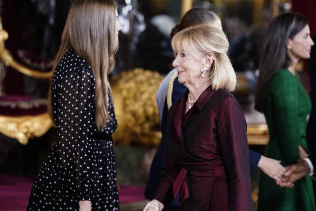 The King and Queen, the Princess of Asturias and the Infanta Sofia preside over a reception at the Royal Palace for the National Day of the National Holiday King Felipe and Queen Letizia, Princess Leonor and the Infanta during the reception on the occasion of the National Holiday, at the Royal Palace, on October 12, 2025, in Madrid Spain The event is presided over by the King and Queen, the Princess of Asturias and the Infanta Sofia after the solemn act of homage to the National Flag and the military parade held in the Plaza de Canovas del Castillo The purpose of the commemoration of the National Holiday is to solemnly remember moments of collective history that are part of the common historical, cultural and social heritage, assumed as su Copyright: xA.xPÃ rezxMecax 7023101