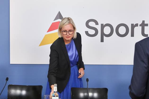 Berlin, Deutschland, 14.10.2025: Haus der Bundespressekonferenz: Pressekonferenz: Sporthilfe Leistungsbericht Sommer 2025: Staatsministerin für Sport und Ehrenamt Christiane Schenderlein (CDU) Copyright: xdtsxNachrichtenagenturx dts_87987