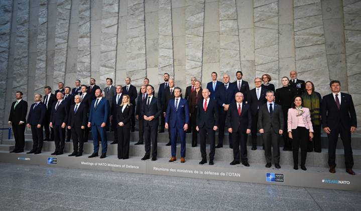 Defense Ministers gather for NATO Meeting in Brussels BRUSSELS, BELGIUM - OCTOBER 15: NATO Secretary General Mark Rutte (front-7th L), UK Defense Minister John Healey (front-5th R), US Defense Secretary Pete Hegseth (front-6th R), and Turkish Defense Minister Yasar Guler (front-4th R) participate in a group photo during the NATO Defense Ministers Meeting at NATO Headquarters in Brussels, Belgium, on October 15, 2025. Dursun Aydemir Anadolu Brussels Brussels. Editorial use only. Please get in touch for any other usage.  Copyright: x2025xAnadoluxDursunxAydemirx