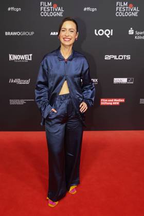 Bianca Hauda bei der Ankunft zur Verleihung der Film Festvial Cologne Awards am 16.10.2025 im Cineplex Filmpalast in Koeln Film Festival Cologne Awards 2025 in Koeln