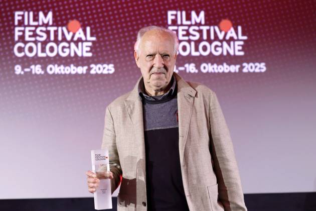 Regisseur Werner Herzog erhält den Filmpreis Köln bei den Film Festival Cologne Awards im Rahmen des Film Festival Cologne 2025 im Filmpalast. Der Preis ist mit 25.000 Euro dotiert und wird von der Film- und Medienstiftung NRW und der Stadt Köln gestiftet. Köln, 16.10.2025 NRW Deutschland Copyright: xChristophxHardtx