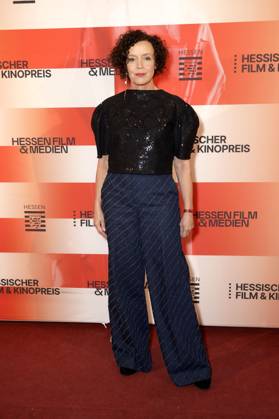Maria Schrader bei der 36. Verleihung des Hessischen Film- und Kinopreises 2025 in der Alten Oper. Frankfurt am Main, 17.10.2025