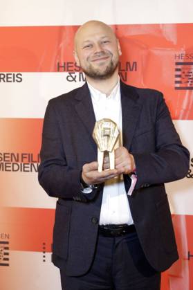 Marcin Wierzchowski bei der 36. Verleihung des Hessischen Film- und Kinopreises 2025 in der Alten Oper. Frankfurt am Main, 17.10.2025