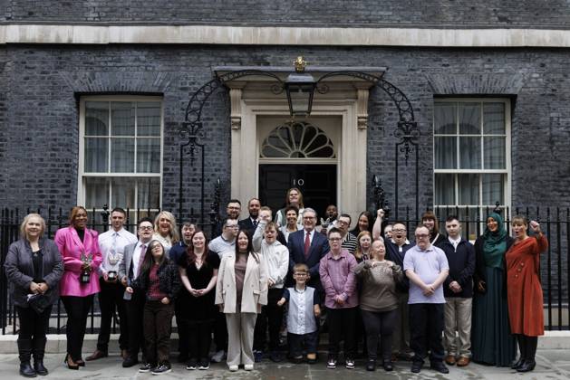Prime Minister Keir Starmer hosts Pride of Britain Reception 21 10 2025. London, United Kingdom. Prime Minister Keir Starmer poses for a photo with award winners from the Pride of Britain in 10 Downing Street., Credit:Simon Dawson Avalon United Kingdom, Greater London, London, 10 Downing Street  Copyright: xSimonxDawsonx xAvalonx 1047185493