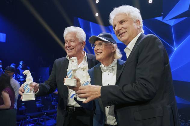 Miroslav Nemec, Otto Waalkes und Udo Wachtveitl bei der Verleihung vom Blauer Panther - TV & Streaming Award 2025 in der BMW Welt. München, 22.10.2025