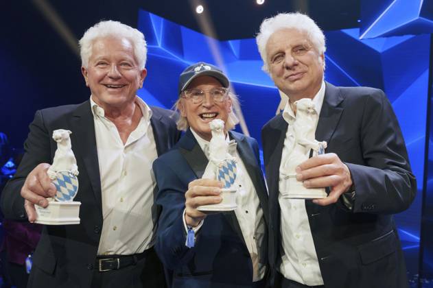 Miroslav Nemec, Otto Waalkes und Udo Wachtveitl bei der Verleihung vom Blauer Panther - TV & Streaming Award 2025 in der BMW Welt. München, 22.10.2025