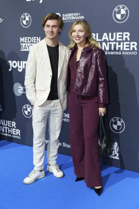 Alessandro Schuster und Annabella Zetsch bei der Verleihung vom Blauer Panther - TV & Streaming Award 2025 in der BMW Welt. München, 22.10.2025