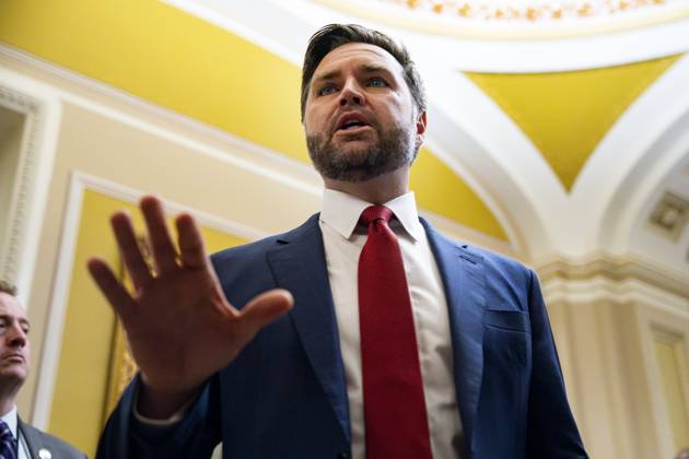 Vice President JD Vance speaks to the press after joining the Senate Republican caucus luncheon at the U.S. Capitol in Washington, DC on Tuesday, October 28, 2025.  WAP20251028343 BONNIExCASH
