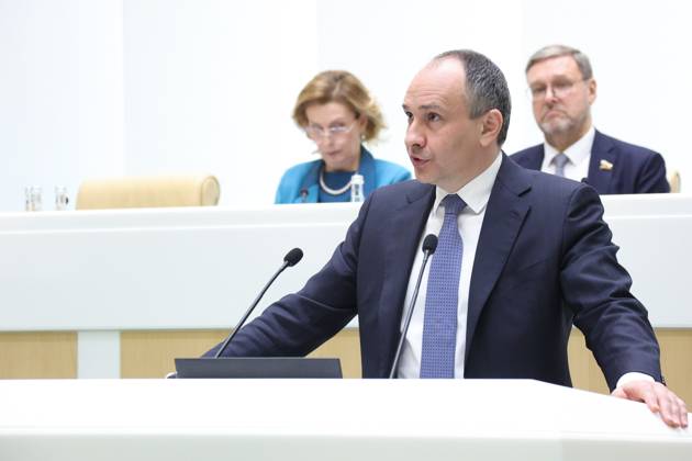 RUSSIA, MOSCOW - OCTOBER 29, 2025: Russian Accounts Chamber Chairman Boris Kovalchuk addresses a meeting of the Russian Federation Council Moscow Russia - ZUMAt113 20251029_zaa_t113_129 Copyright: xPressxOfficexOfxThexRussianxFedex