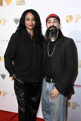 Rosalind Baffoe und Puria Safary bei der 67. Verleihung vom Ernst-Lubitsch-Preis 2025 im Kino Babylon. Berlin, 29.10.2025