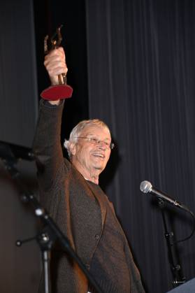 Gerhard Polt bei der 67. Verleihung vom Ernst-Lubitsch-Preis 2025 im Kino Babylon. Berlin, 29.10.2025