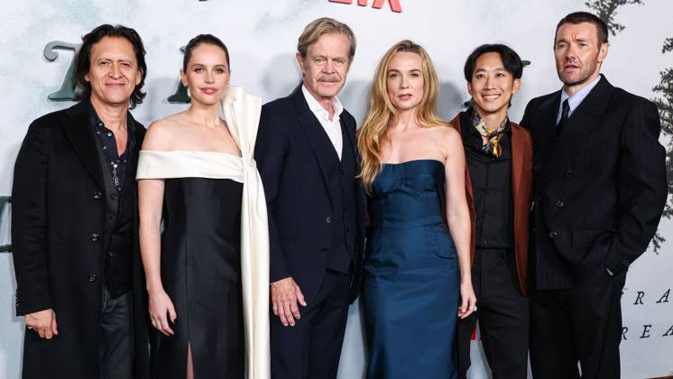 Los Angeles Premiere Of Netflix s Train Dreams HOLLYWOOD, LOS ANGELES, CALIFORNIA, USA - NOVEMBER 03: American film and television actor Clifton Collins Jr., English actress Felicity Jones, American actor and director William H. Macy, Irish actress Kerry Condon, American martial artist, actor, and stuntman Alfred Hsing and Australian actor, writer, director, and producer Joel Edgerton arrive at the Los Angeles Premiere Of Netflix s Train Dreams held at The Egyptian Theatre Hollywood on November 3, 2025 in Hollywood, Los Angeles, California, United States., Credit:Xavier Collin Avalon United States, California, Hollywood, The Egyptian Theatre Hollywood Copyright: xXavierxCollinx xAvalonx 1050278665