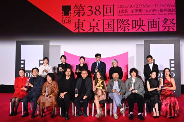 Palestine 36 honored with the Tokyo Grand Prix at TIFF 2025 TOKYO, JAPAN - NOVEMBER 5 : Actress Wardi Eilaboun (C) poses with award winners of The 38th Tokyo international film festival after receiving the trophy to Palestinian filmmaker Annemarie Jacir’s film Palestine 36 which won the Tokyo Grand Prix and the Governor of Tokyo Award at the 38th Tokyo International Film Festival, in Tokyo, Japan, on November 5, 2025. Set in Palestine under British rule in 1936, Palestine 36 portrays the uprising of Palestinian Arabs against colonial and Zionist forces, exploring the roots of national identity and resistance. Jacir, one of the leading voices in Arab cinema, was recognized for her bold and humanistic storytelling. David Mareuil Anado  Copyright: x2025xAnadoluxDavidxMareuilx